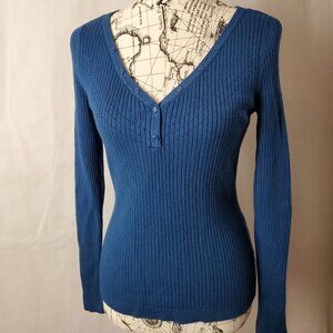 White House Black Market Long Sleeve V-neck Sweater - Small